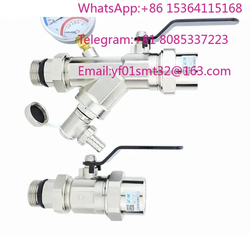 1PCS Floor heating water divider full copper valve 32\25 high flow geothermal filter valve1/1.2-inch inlet and outlet ball valve