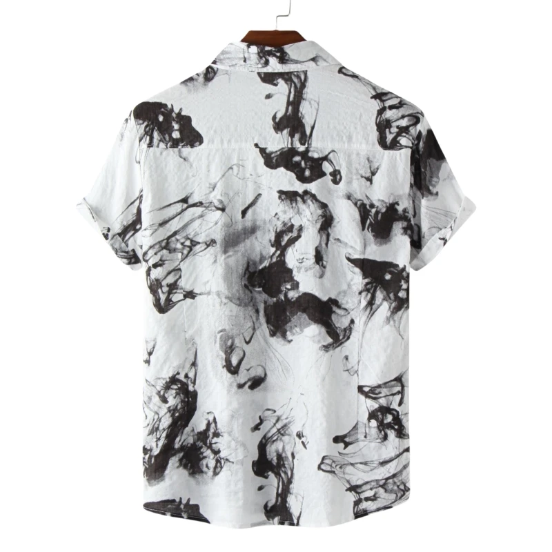 Luxe Originele Heren Overhemden Voor Heren Shirt Mode T-Shirts Man Korte Mouw Kleding Blouses Social Hawaiian Katoen Oversized