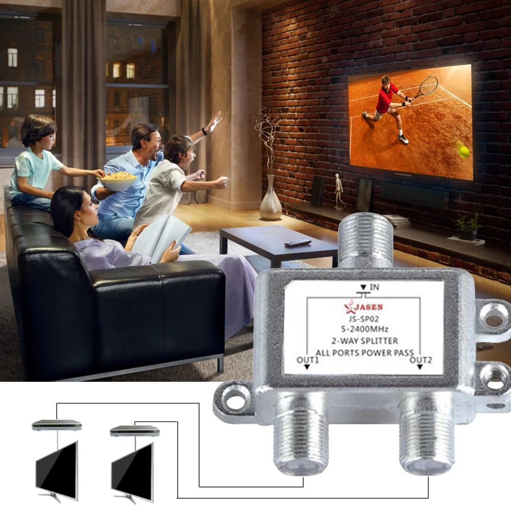 2 In 1 Dual-Use 2 Way Port TV Signal Satellite Sat Coaxial Diplexer Combiner Splitter Combiners Cable Switch Switcher