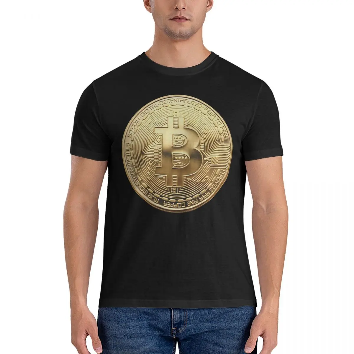 Camiseta de Bitcoin para hombre, camisetas divertidas de Binance BNB, camisetas de manga corta con cuello redondo, ropa de algodón puro 6XL