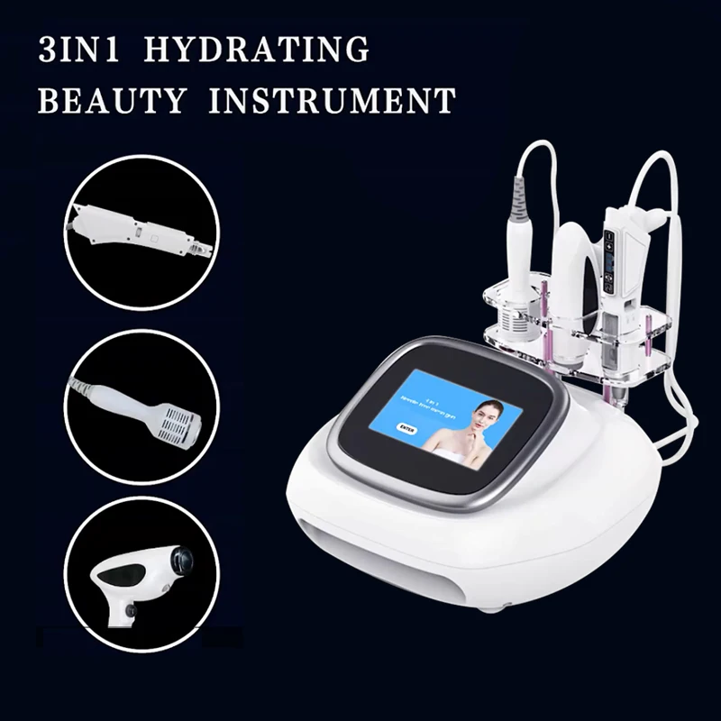 Cold Hammer Facial Face RF Equipment High Pressure  Water Spray For Face Lift Double Chin Remove Skin Care Machine