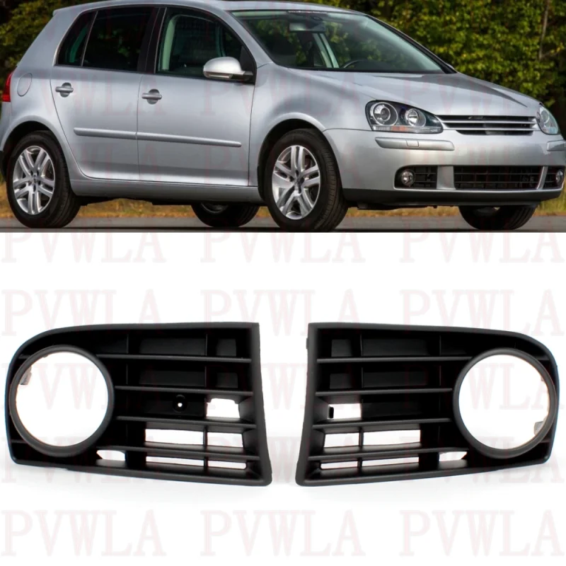 Pair Front Bumper Fog Lamp Light Grille Cover 1K0853665B 1K0853666B For VW Golf 5 V A5 MK5 2004 2005 2006 2007 2008 2009