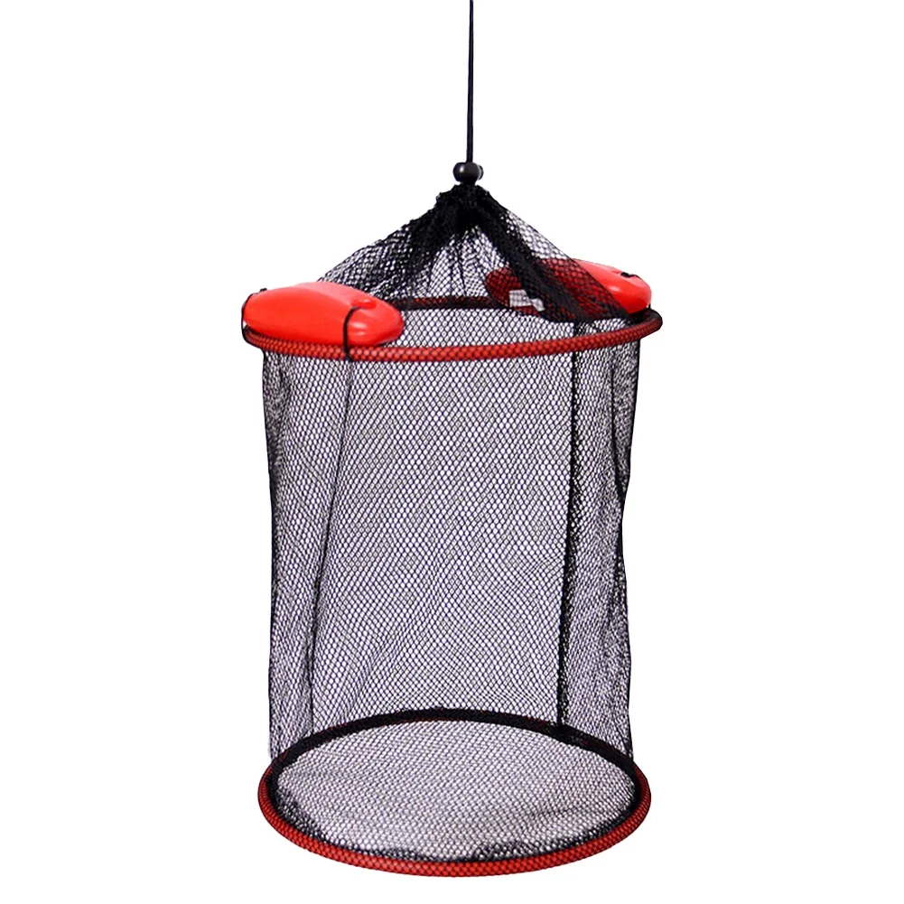 

Floating Fishing Basket Foldable Fishing Net Bait Cage Hole Mesh Storage Cage Portable Collapsible Extra Large Bucket Storage