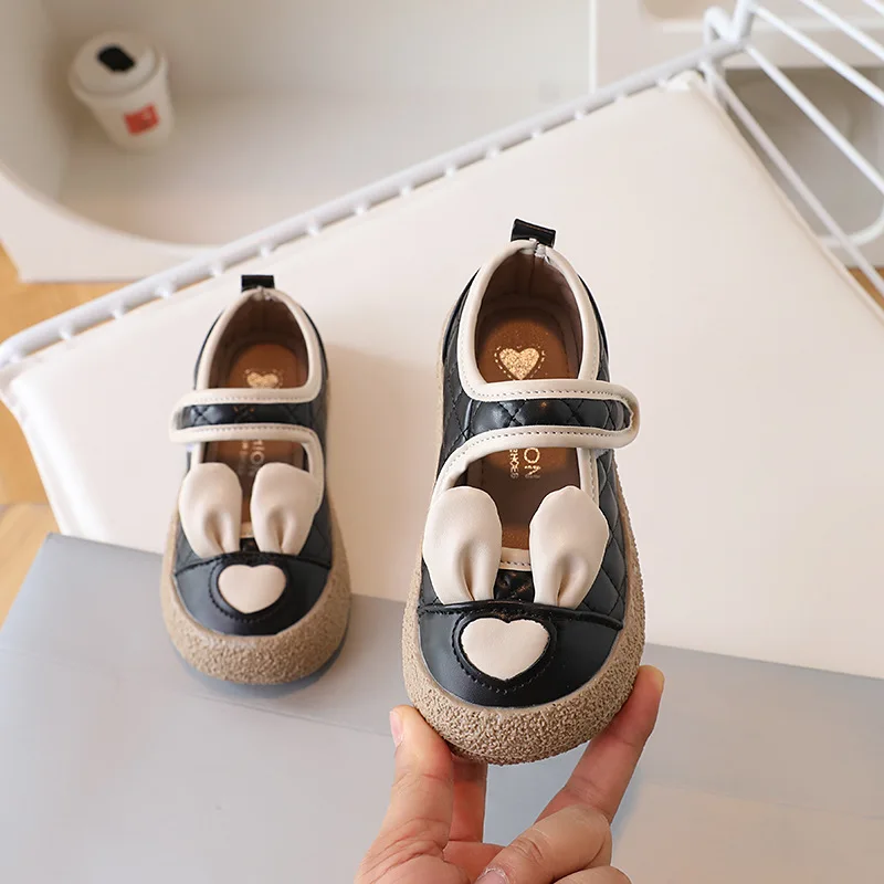 Girls Shoes Children Autumn Cute Rabbit Baby Walking Shoes Infant Comfortable Anti-slip Kindergarten Indoor Kids Casual Shoes