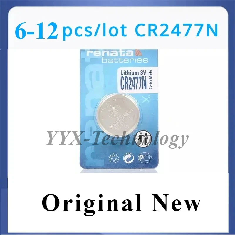 6-12pcs/lot Renata CR2477N 3V Swiss Battery capacitor for T-type instruments & more