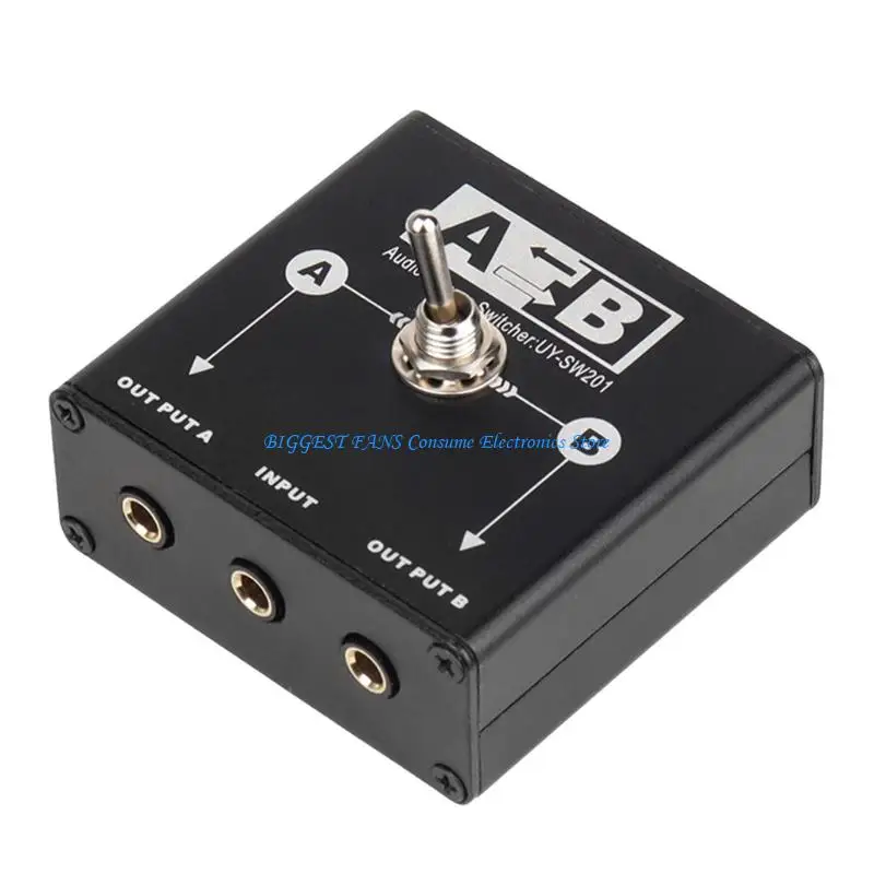 

Metal 3.5mm Sound Splitter Switching Box 1 In 2 Out Multiple Source Selectors Adapters