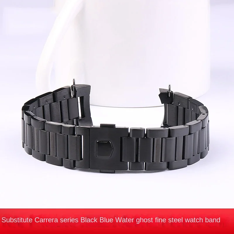 22mm 24mm Bracelet Watch Strap FOR TAG Heuer Calera Series Solid Stainless Steel Watch band Accessories men Arc End Wristband