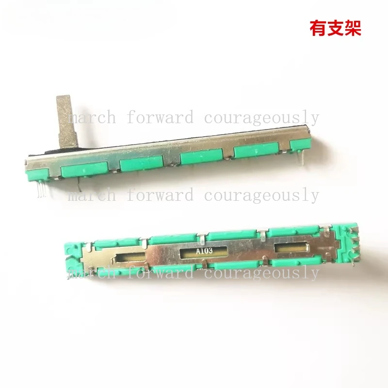 10pcs 75mm mixing console fader A10K dual-channel A103 six-joint direct-slide potentiometer 10KAX2