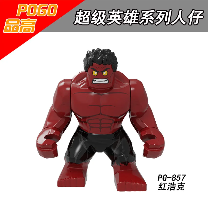 Mini bonecos de bloco da Marvel, personagens de anime de super-heróis Homem de Ferro, Hulk, presentes de brinquedo de bloco de quebra-cabeça infantil