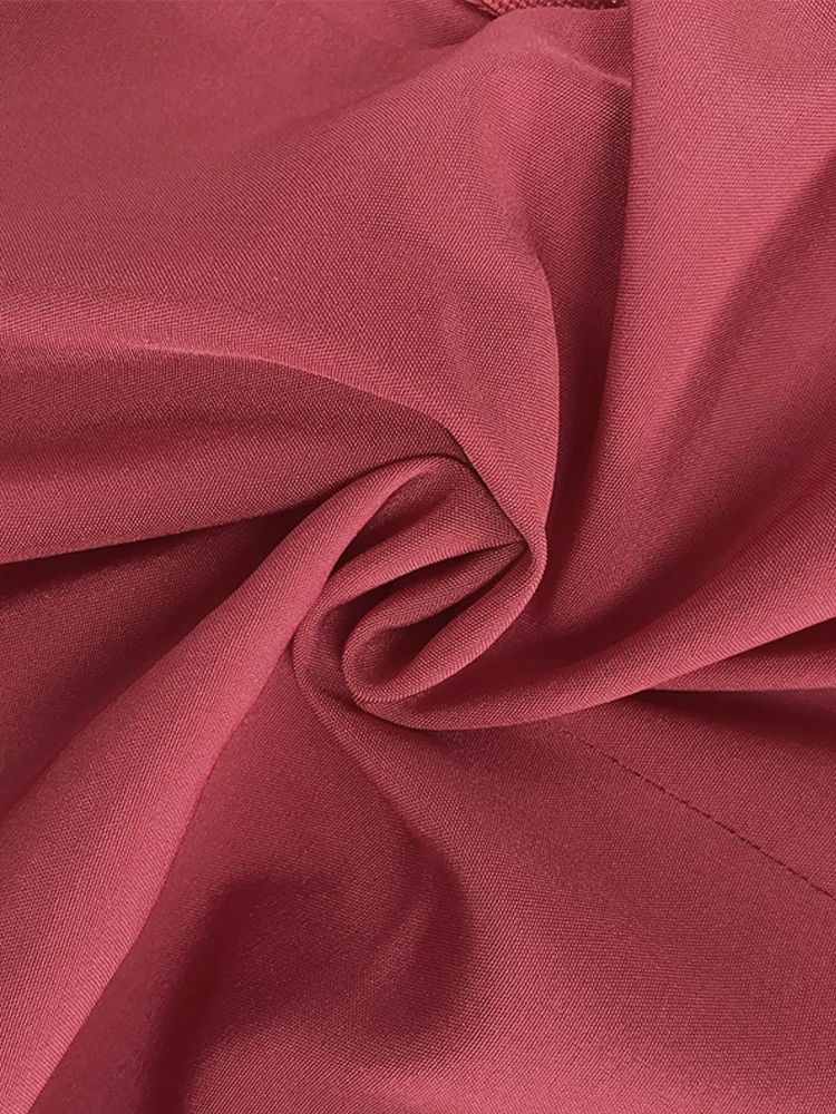 Modische Overalls mit V-Ausschnitt, plissiert, Damen-Overalls, urban, locker, hohe Taille, geteiltes Gelenk, Schwarz, Rot, elegantes Damen-Büro-Kleidungsset