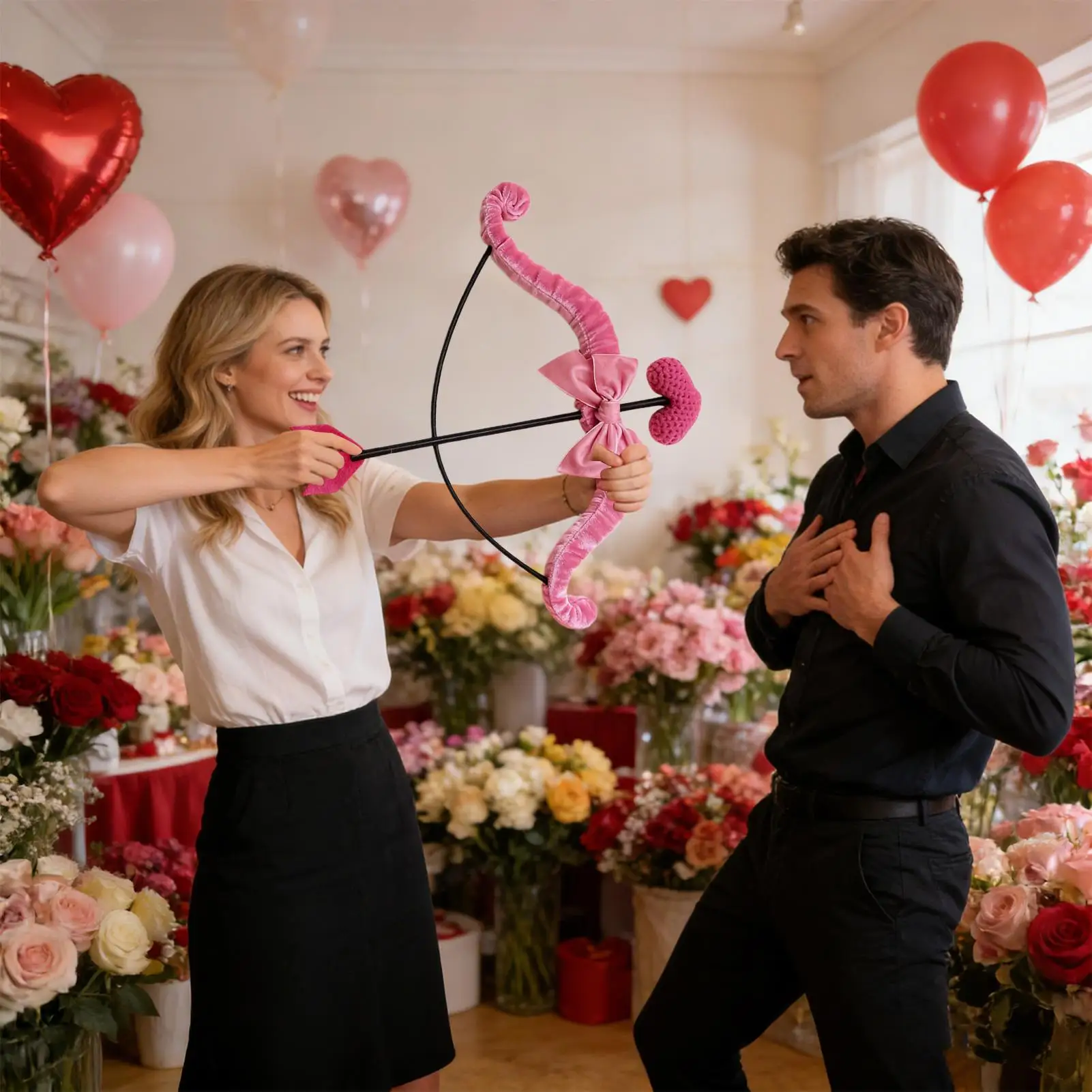 

Реквизит для косплея на День святого Валентина, аксессуары для ролевых игр на День святого Валентина, праздничный костюм с бантом, реквизит для пар, для парней и девушек