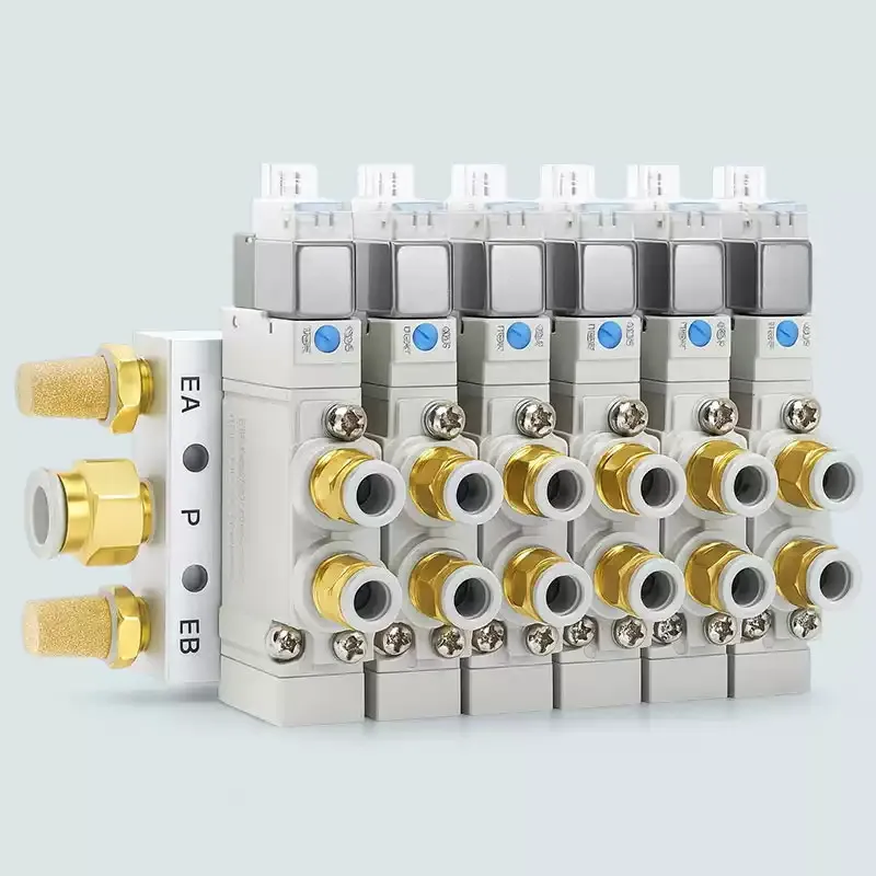 SY5120 Pneumatic Solenoid Valve Control Manifold Multi-Way Combination 4LZD-01 5LZD-01 6LZD-01 for Industrial Automation