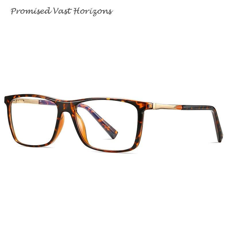 Adulte unisexe Gentleman Business TR90 Transparent classique printemps jambe bleu lumière bloquant lunettes optique-lunetterie cadre Plano lentille