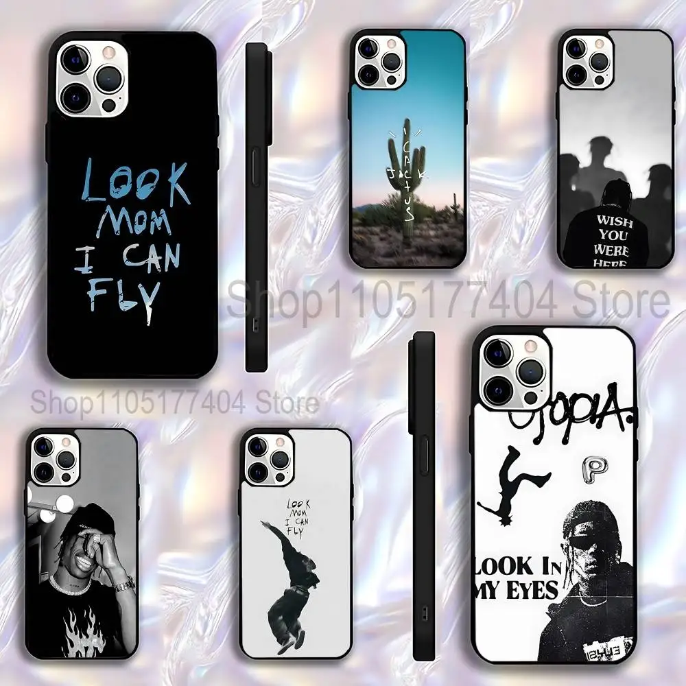 I Can Fly T-Travis Scott Handyhülle für iPhone 17,16,15,14,13,12,11,Pro,Max,Plus,E,Air,Mini Schutzhülle in Schwarz