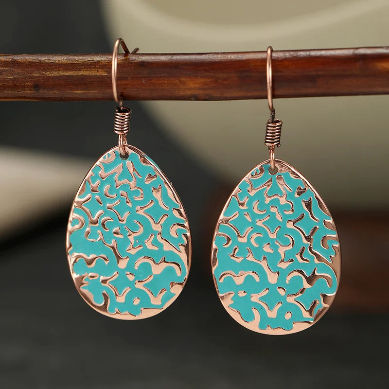 Fashion Water Droplet Earrings Fresh And Healing Atmosphere Accessories Women's Daily Vacation And Banquet Exquisite Jewelry
