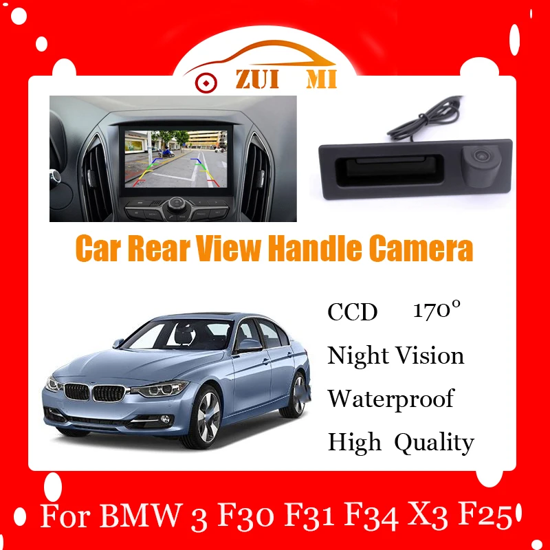 Car Reverse Rear View Camera For BMW 3 F30 F31 F34 X3 F25 2012~2015 Waterproof CCD Full HD Night Vision Backup Parking Camera