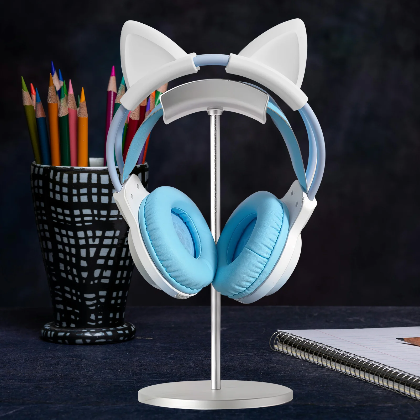 

2Pairs Cat Ears for Gaming Headset Detachable Cute Kitten Ear Attachments Headphones Accessories Party Cosplay