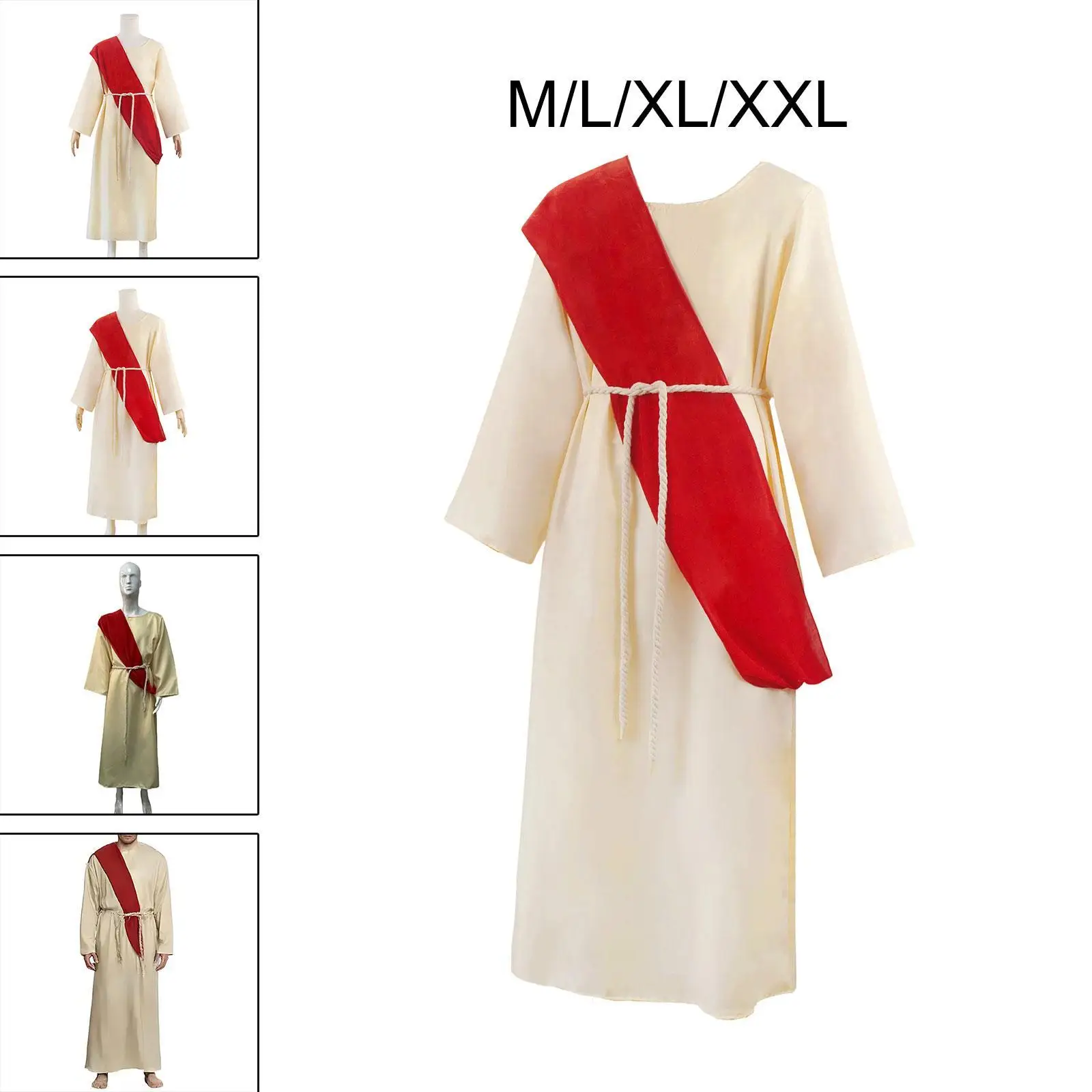 Tenue missionnaire médiévale pour hommes, Costume de Christ pour scène de spectacle de fête