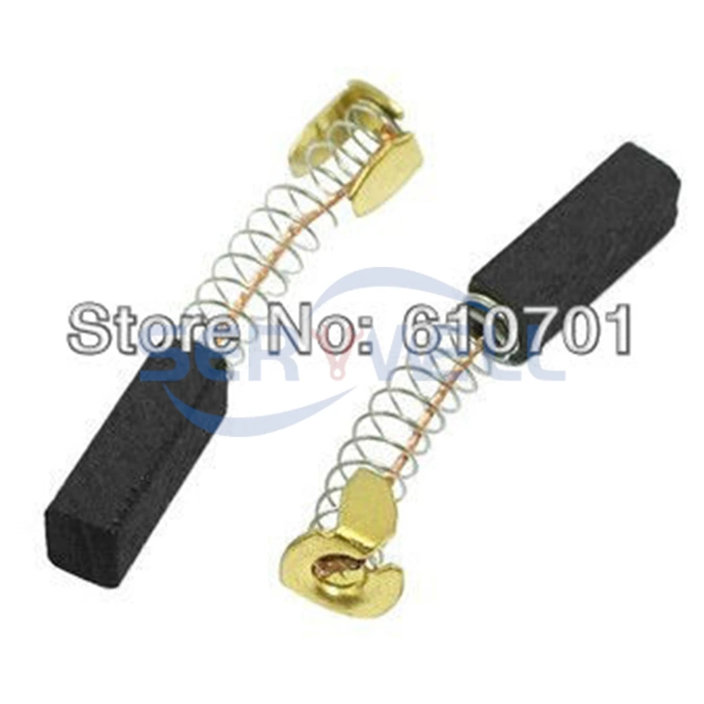 10pcs Electric Motor Carbon Brushes Springs Wires 5x6x25mm Power Hand Tools Drill Saw Hammer Angle Grinder 1/5