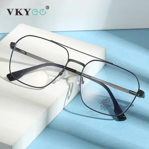 VICKY nuevo Metal Retro diseño Simple monturas de gafas antiluz azul monturas de moda prescripción personalizable 6905