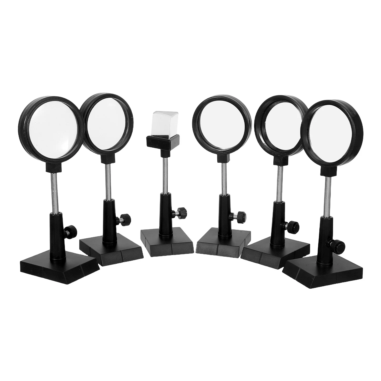 1Set Optical Experiment Kit Convex Concave Lens Plane Mirror Prism Physics Classroom Equipment Physics Science Tool for Learning