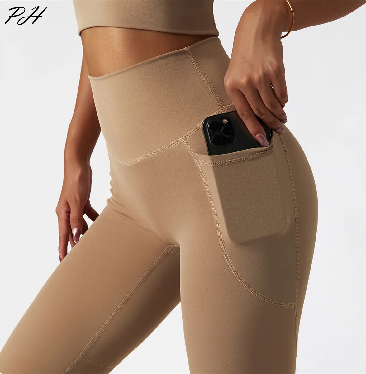 

2022 New Tight Leggings Women's Pants Gym Sport Yoga Trouser High Waist Elastic Legging With Pocket Sexy Running Cycling Shorts