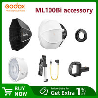 Godox ML100Bi Accessories ML-L36 Lens Reflector ML-GB Bowens Mount Adapter PH01 Power Bank Holder ML-CS30 ML-SF3030 Softbox