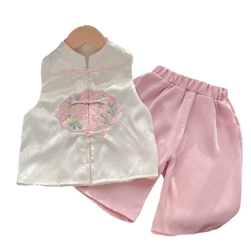 

New Summer Baby Clothes Suit Children Girls Vest Shorts 2Pcs/Sets Kids Clothing Toddler Fashion Casual Costume Infant Tracksuits