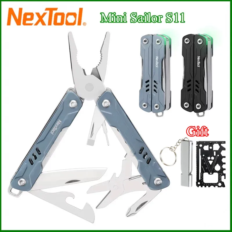 

NexTool 12 In 1 Mini Sailor Pliers S11 Multi Tool Folding Scissors Screwdriver Portable EDC Knife Outdoor Equipment Hand Tools