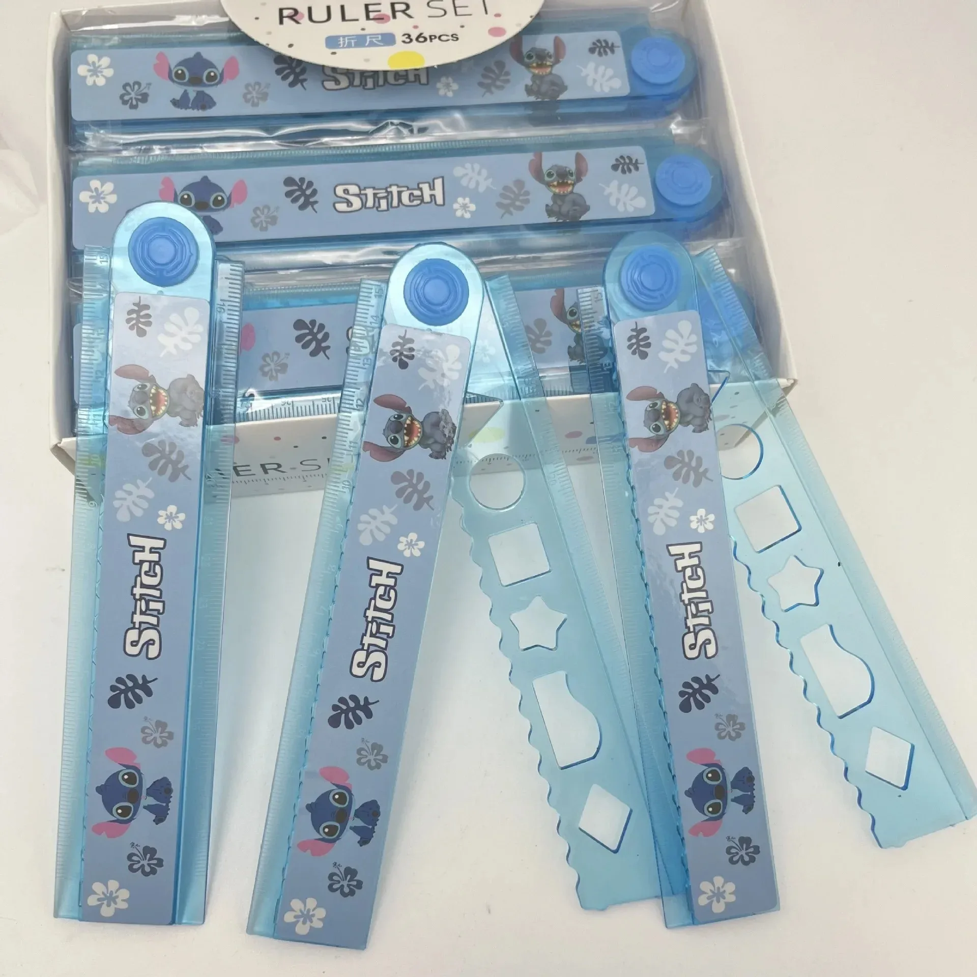 1/10 قطعة 30 سنتيمتر ليلو وستيتش للطي حاكم ديزني أنيمي الشكل لطيف اللوازم المدرسية اكسسوارات أدوات مكتبية Kawaii القرطاسية لعبة #3