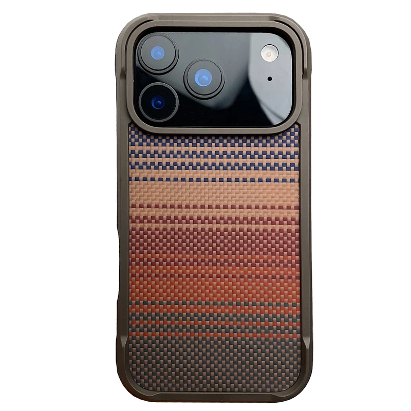 Magnetische Carbonfaser-Textur für MagSafe Bumper-Hülle für iPhone 17 18 Pro Max 16 16Pro 15 Pro Mattierte Kabellose Ladehülle – Detail 16