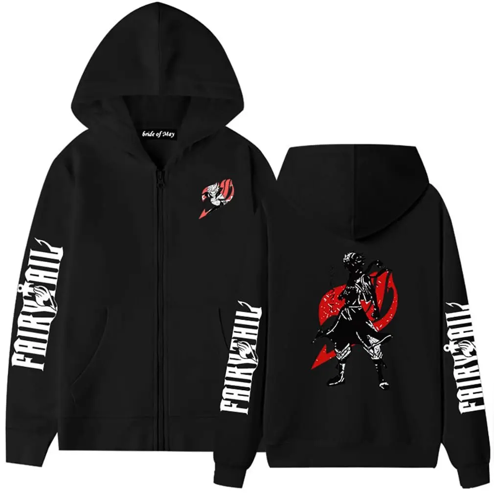 Giacca con cappuccio unisex con cerniera anime giapponese uomo donna felpa streetwear oversize casual stampa cartoon manica lunga top autunno
