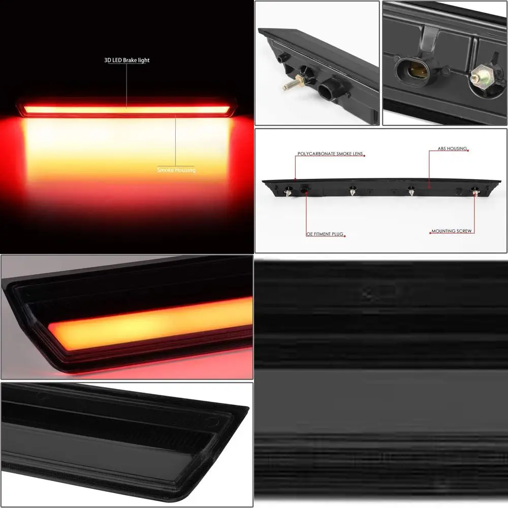 

3D LED High Mount Brake Light, Black Housing, Compatible with 2015-2020 Chevy Tahoe, Suburban & 2016-2019 Suburban 3500HD