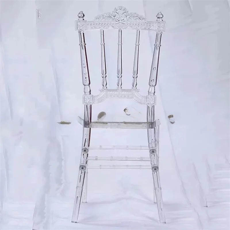 Plastic Dining Wedding Chair Kitchen Wedding Event Wholesale Party Chiavari Chair Throne Transparent Dressing Chaise