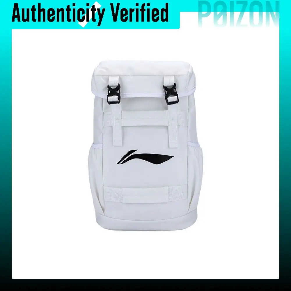 Li Ning Polyester Backpack Regular Unisex Black/White ABSV513