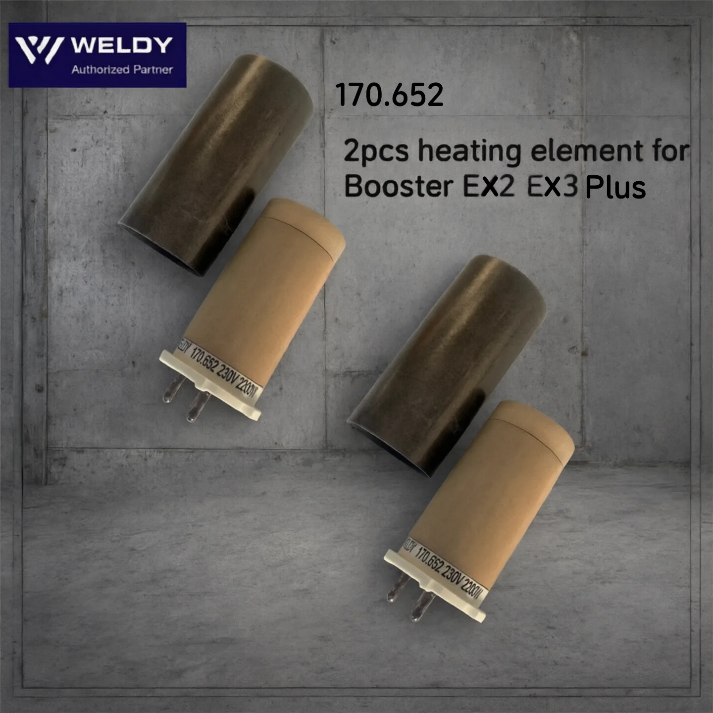 2pcs Weldy 2200W Ceramic Heating Element for Booster EX2/EX3 Plus Extruder Heating Core-170.652