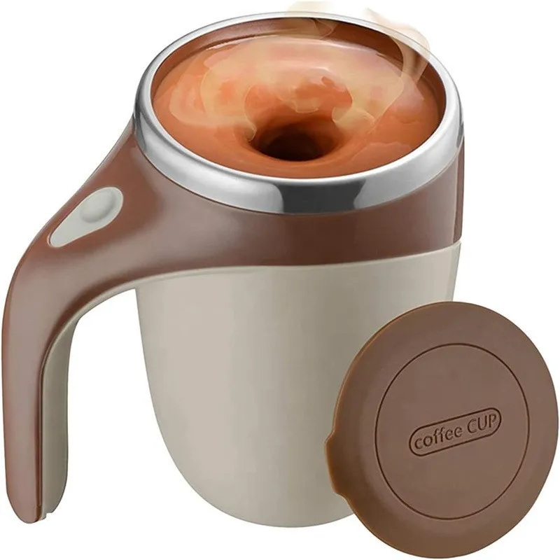 Electric Coffee Stirring Cup Automatic Mixing Cup Stainless Steel Magnetic Rotating Mug USB Charging Home Stirring Milk Cup