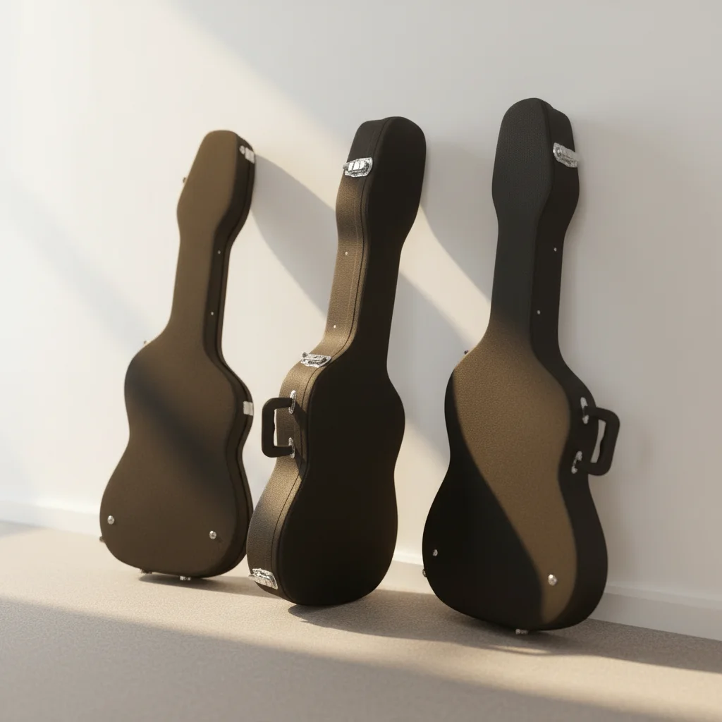 Custom Wholesale Wooden Leather Guitar Hard Case Bag for Electric Guitar Musical Instrument