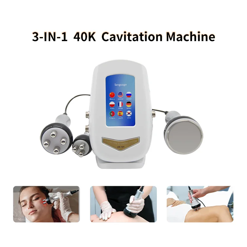 40K 3-in-1 Ultrasonic Body Shaping Instrument Negative Pressure Slimming Beauty Massage  Facial Care Beauty Salon Dedicated