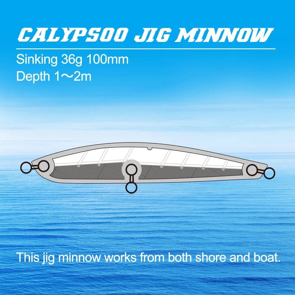 FSTK 2025 Neuer Jig Minnow Crank Wobbler 36g 100mm Caplsoo Sinkender Minnow Künstlicher Jerkbait für Barsch und Hecht, Wobbler Swimbait – Detail 1
