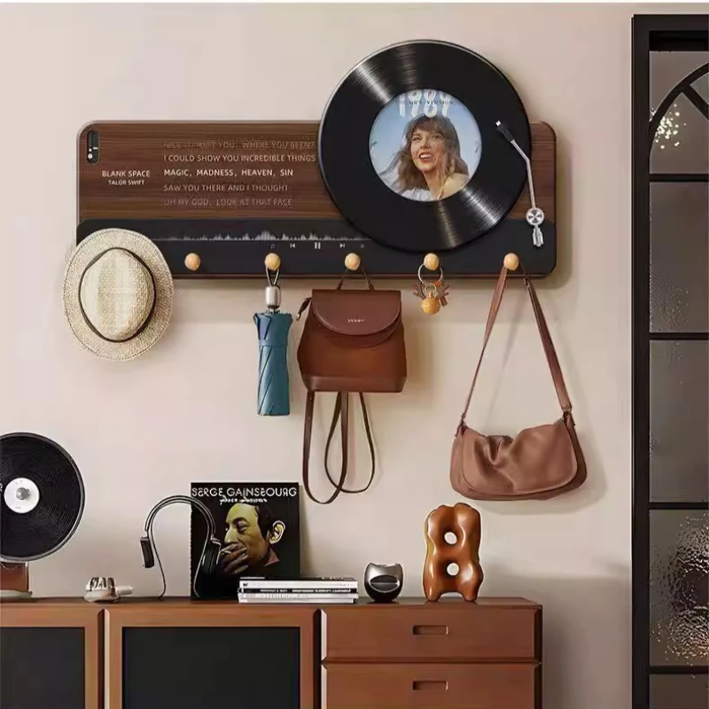 

Indoor Storage Large Clothes Rack Boutique Square Luxury Living Room Coat Hangers Wall Shelf Wood Colgadores De Ropa Furniture