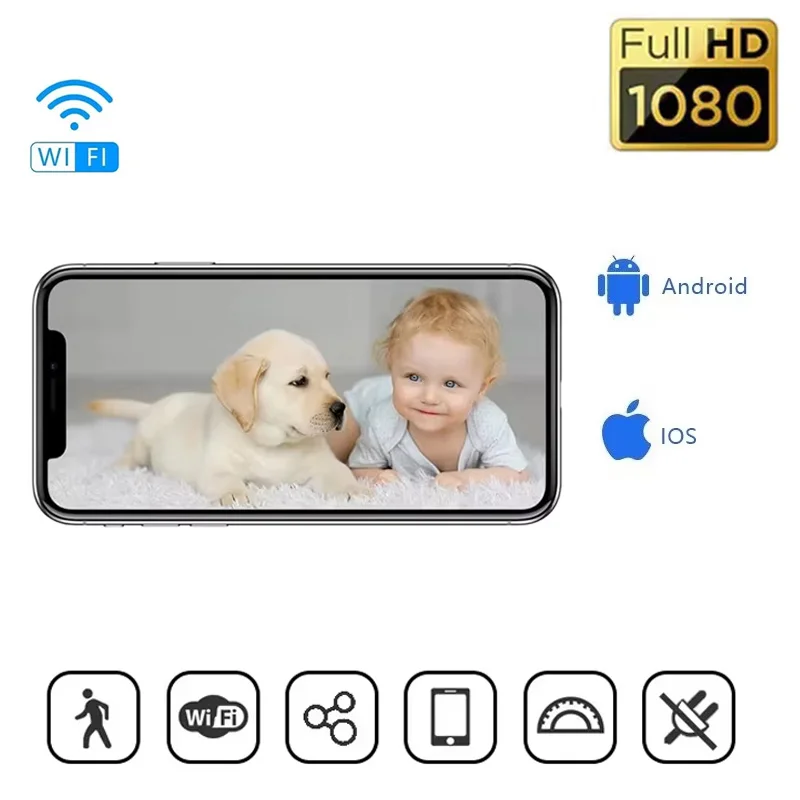 Security 1080P WiFi Camera Indoor Home Security Camera Wireless Baby Moniton Surveillance Security Cam Motion Detection with App