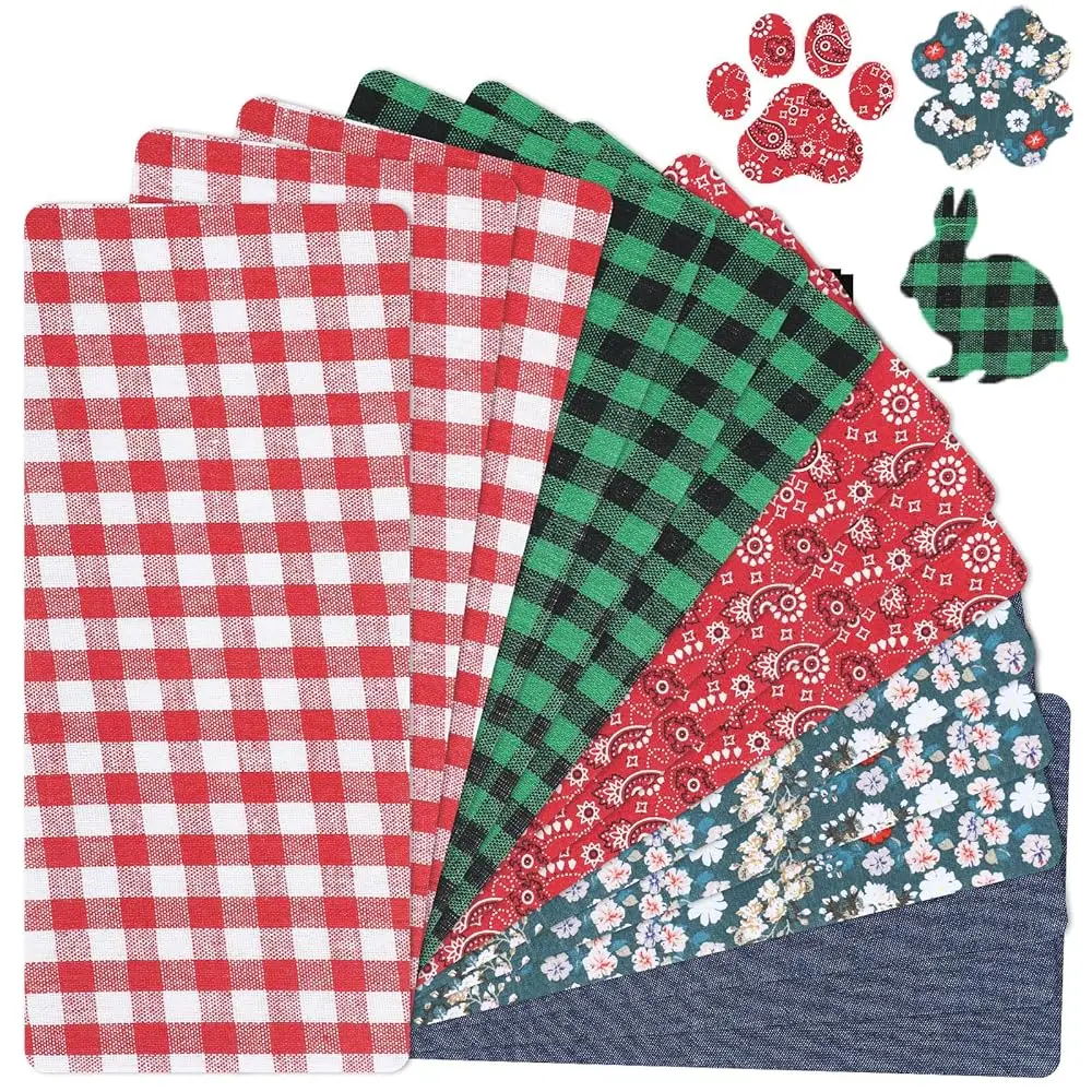 

15 Sheets Iron-on Patches Mending Fabric 4.92 x 11 Inch Iron on Clothes Patches on Repair Kit for Mending Fix Couch Pants Po