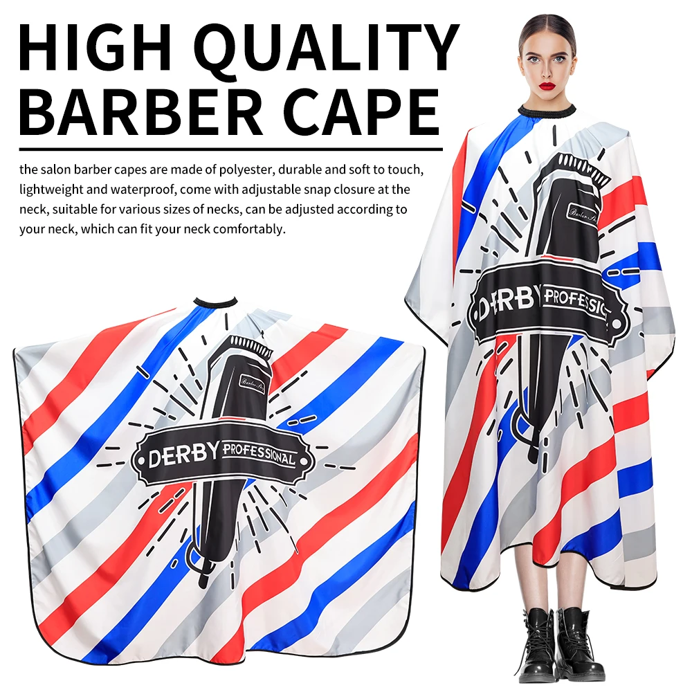 

Blue Barbershop Hairdressing Cape for Hairstylist New Barber Capes for Men Workwear Apron Salon Hair Dyed Clothes Supplies