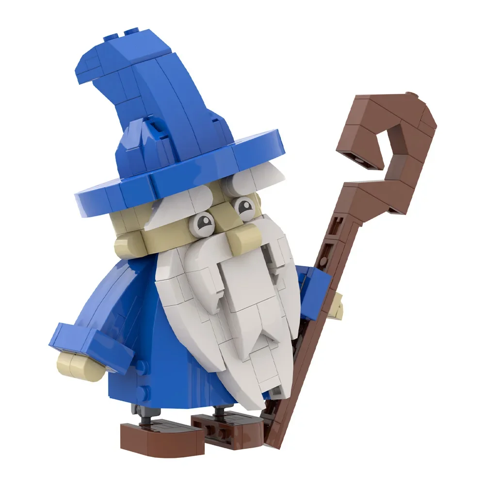 

MOC-206811 Cute Wizard Building Blocks Model Magic Movie White Beard Cute Wizard Action Figure Bricks Assembly Toys Kids Gifts