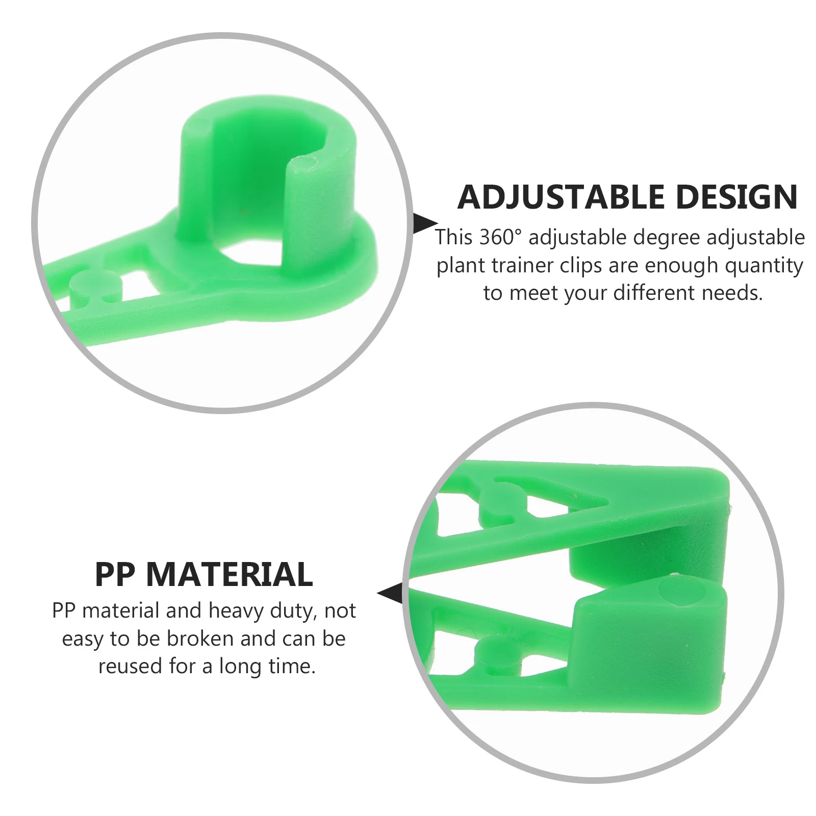 

20Pcs Plastic Plant Support Clips Heavy Duty Reusable Benders for Branch Training in Gardens Farming Plastic Plant Bender