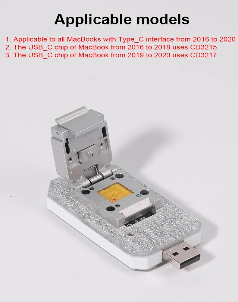 Imagem -05 - Usbc Rom Teste para Macbook Diagnóstico de Dados Motherboard Power Repair Tool Kit Grupo Ler e Escrever Rom Chip A2338 A2337 A2159 U301