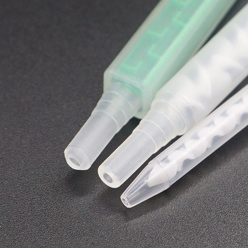 Imagem -02 - Cola Bico de Mistura para Dois Componentes Máquina de Mistura Líquida Epóxis Misturador Estático Adesivos Dispensação Tubo de Resina 50 Pcs ab