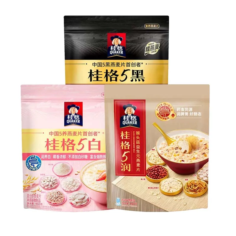 QUAKER ข้าวโอ๊ตสําเร็จรูปผสม 18.29 ออนซ์ (518 ก.)*1 แพ็ค อาหารเช้าทันทีเพื่อความเมื่อยล้า ไม่ต้องปรุงอาหาร เปลี่ยนอาหาร