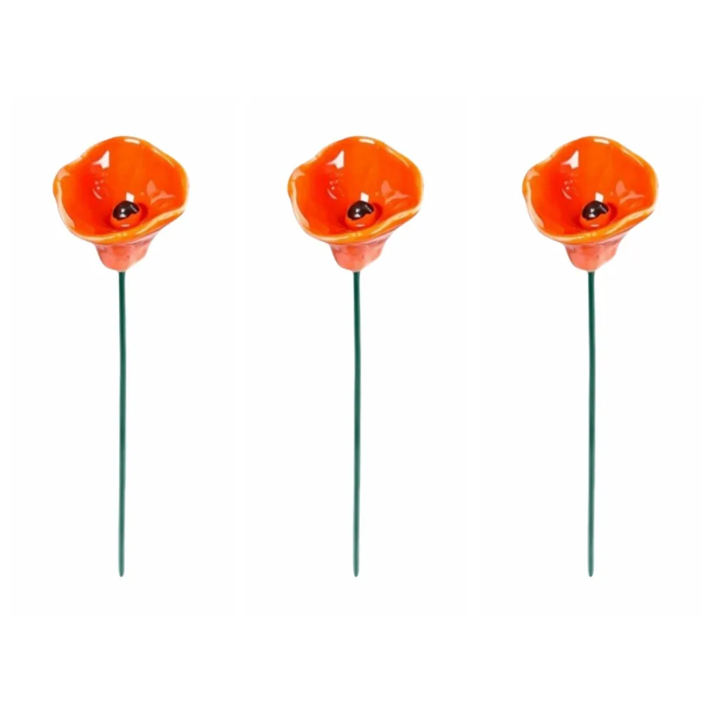 3pcs Ceramic Bee Butterfly Water Dispenser Flower Shaped Multi-function Bee Watering Station DIY Gifts Artificial Flower Garden